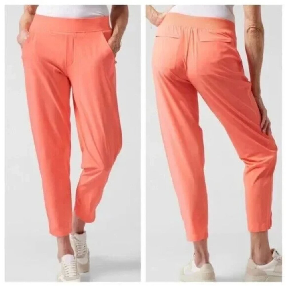 EUC ATHLETA Brooklyn Ankle Pants 198671 in Sunset Glow Orange 10